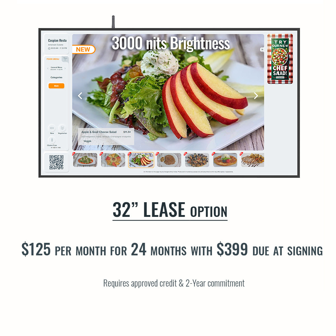Sun-Readable Window-Facing Display, 32"/43"